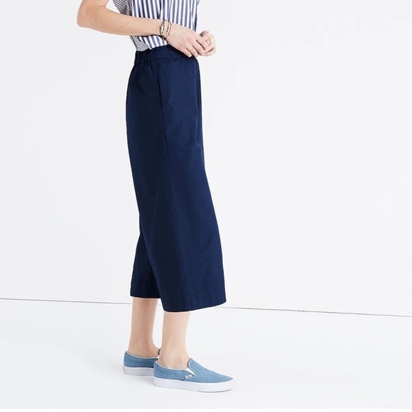 Madewell Navy Blue Mayfield Culotte Wide Leg Minimalist  Pants Size XS - Picture 3 of 14